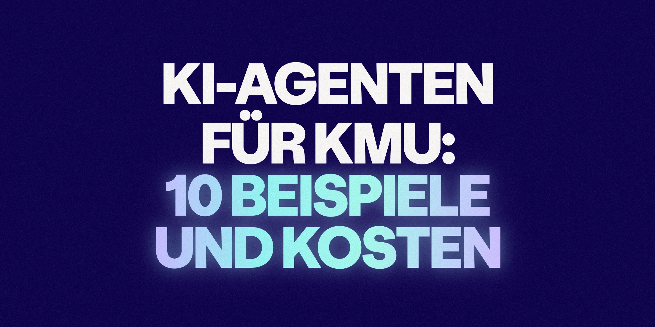 Dunkelviolettes Titelbild mit leuchtender türkisblauer Schrift